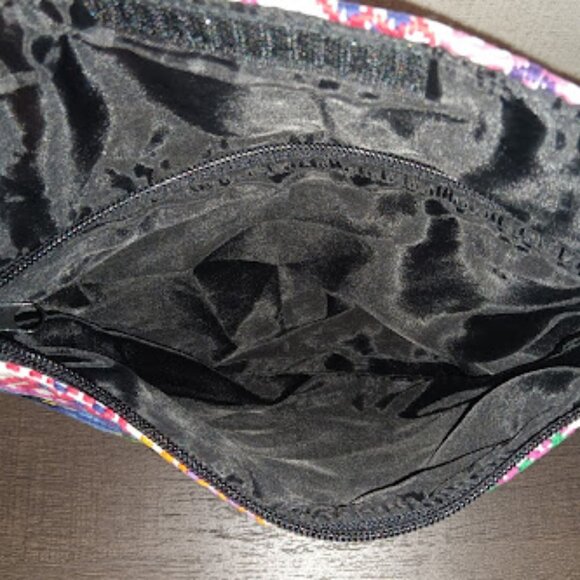 Guatemalan Huipil Cosmetic Bag Make-up Toiletry Travel Zip-Up Pouch Floral Mayan - Picture 4 of 6